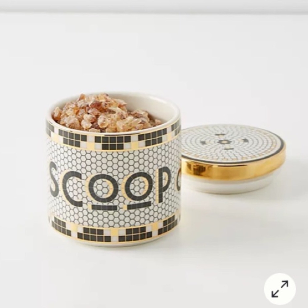 Anthropologie Scoup du Jour Canister Bistro Tile Collection New in Box NWT